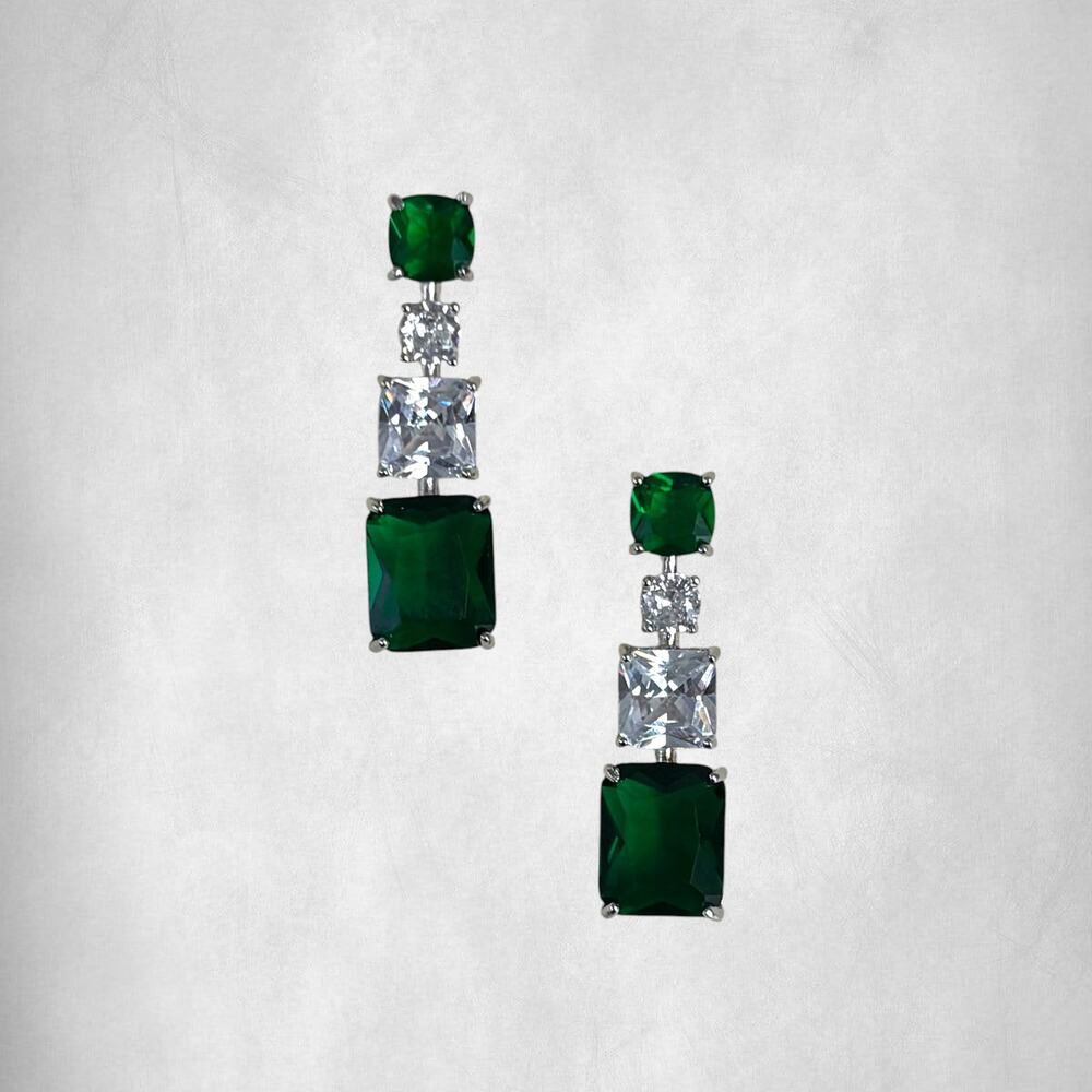 Emerald Elegance Drop Earrings